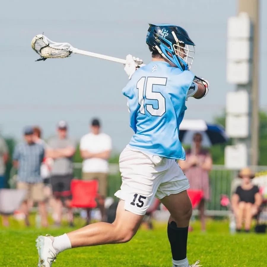 Lacrosse player taking a shot